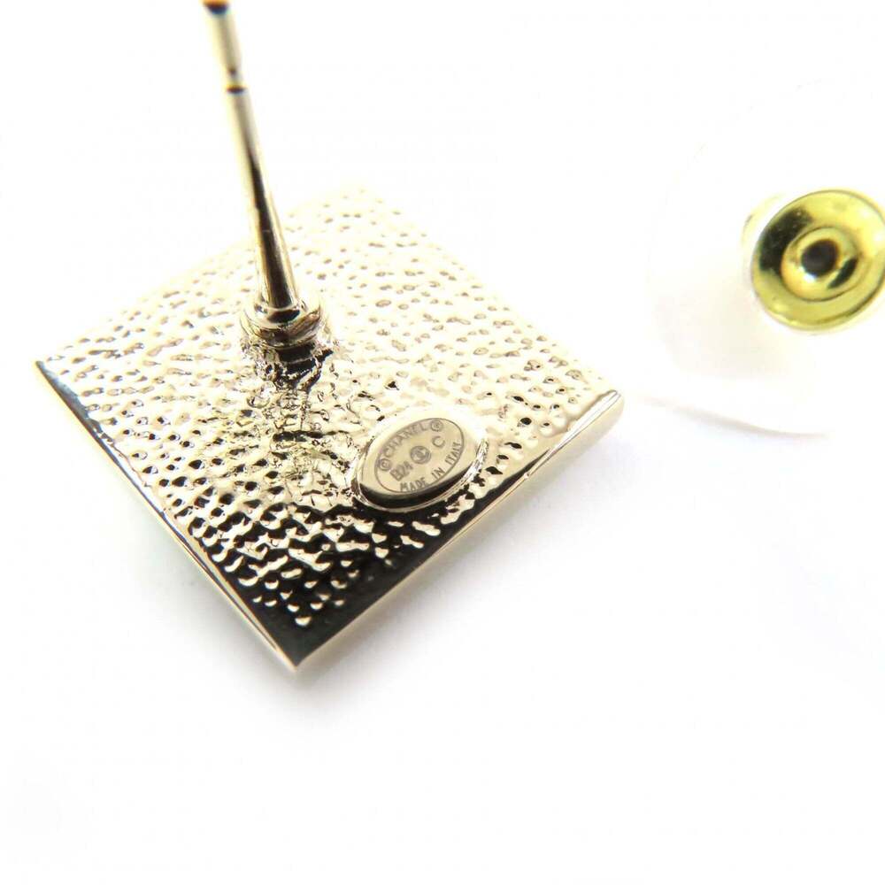 CHANEL Authentic White Logo Earrings - Picture 6 of 6
